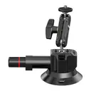 Ulanzi SC-01 Suction Mount 3" for Vlogging Action Camera Car w Smartphone Clamp Compatible with DJI OSMO Pocket 3/OSMO 360/Insta 360 x5/Xtra/iPhone 17 16 15 14Pro Max, 1/4" Magic Arm Windshield Window image 3