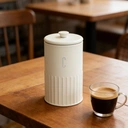 BLACKMOOR Embossed Coffee Canister - Ivory image 0