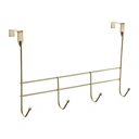 Maison by Premier Functional 4 Hook Champagne Gold Over Door Hanger, Stylish Over Door Coat Hanger, Sturdy Design Hanging Rack image 0