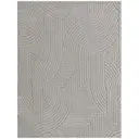 HOMCOM Tapis salon 160 x 120 cm, tapis à poils épais géométrique, moelleux et antidérapant, style moderne, pour salon, chambre à coucher, bureau, gris image 0
