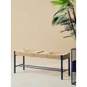 Interiors by Premier Bench Bandar Beech Wood & Hemp Rope Black/Natural image 4