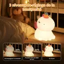 VIVREAL Lampe de nuit licorne pour enfants, adorable, en silicone, LED dimmable, rechargeable, lampe tactile pour chevet, décoration chambre, vendre pour le Nouvel An, top cadeaux image 4