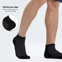 BAMBOO COOL Men's Athletic Ankle Socks Cushioned Moisture Wicking, Low Cut Running Mesh Socks Arch Support L (8 Pack) image 3