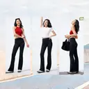 Beneunder CC254, Spring Women's Cooling Bootcut Outdoor Sports Breathable Comfortable Pants Black L, Couple Gift Perfect Gift image 4