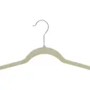 ANQI Velvet, Non-Slip Suit Clothes Hangers, Ivory/Beige- Pack of 30 image 3