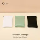 Oirlv Lot de 2 Étuis à Lunettes, Pochettes de Rangement Portables en Cuir PU Souple pour Lunettes de Soleil image 2
