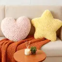 Cute Plush Pillow for Couch Bed Sofa Soft Half Moon Star Pillow with Room Decor for Bedroom Living Room Dorm Birthday Party Favors,Star image 2