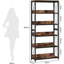 Tribesigns 180cm Tall 5-Tier Bookshelf, Open Bookcase for Living Room, Office, Bedroom, Floor Standing Display Shelving Unit, Sturdy Storage Shelf for Books, Decor, and More image 2