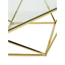 Interiors by Premier Coffee Table Allure Twist Gold Finish/Glass image 2