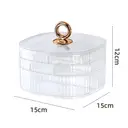 Boîte de Rangement pour Bijoux JORDAN&JUDY Grande Capacité à Compartiments Multiples pour Boucles d’oreilles, Colliers, Bagues et Montres - Transparent image 1