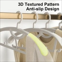 SNSP 10pcs Plastic Clothes Hanger Wide Shoulder, No Marks, Thickened, Non slip, Non bulging 2 Colors Super Deals image 3