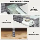 Outsunny Banc de Jardin en résine tressée 2 Places avec Table et Coussins, 135 x 64 x 81 cm, pour Balcon et Terrasse, Canapé Extérieur, Résistant aux Intempéries, Noir crème image 4