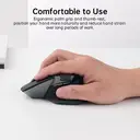Rapoo MT760L Kabellose Bluetooth-Maus für mehrere Geräte, Bluetooth 5.0 und 2,4-GHz-Multimode-Verbindung, bis zu 4 Geräte, M+ Cross Computer-Technologie, 11 programmierbare Tasten, 4K DPI, 90 Tage Akkulaufzeit, PC – Dunkelgrau image 2
