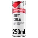 Smirnoff & Diet Cola Vodka Mixed Drink 250ml image 1