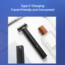 MSN Men's Electric Shaver – Multi-Function Shaver, Smart Beard Trimmer, IPX5 Waterproof, Wet & Dry Shave, Unique 3-Way Blade Design, Patented Enclosed Head, T8 image 3