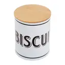 Maison by Premier Grocer White Metal Biscuit Canister image 2