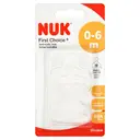 NUK Silicone Teat Medium Hole Size 0-6 Months 2 Pack image 1