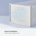 Plastic Shoe Box, Pack of 18, 35.0 x 25.2 x 19.0cm, Transparent and White image 5