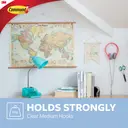 3M Command Medium Clear Hooks with Clear Strips 17091CLR, 2 Hooks, 4 Medium Strips image 4