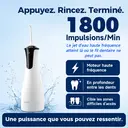 BAIR CARE Hydropulseur dentaire portable M4, Mode pulvérisation pressurisée, Autonomie 30 jours, Rechargeable USB, 4 modes de nettoyage, Étanche IPX7, Hydropulseur buccal compact pour soins quotidiens et voyage image 5