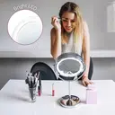 Beurer BS55 Illuminated Makeup Mirror, Bright LED Light (18 LEDs), Dual-Sided 7x Magnification image 3