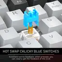 MageGee STAR 61 60% Wired Gaming Keyboard, QWERTY US layout, Compact Blue LED Backlit Wired Keyboard with Detachable USB Type-C Cable, Portable Full Keys Anti-ghosting Gaming Keyboard - Black & Grey/Blue Switch image 4