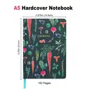 Jubiluu Carnet ligné A5 à couverture rigide texturée avec marque-pages et élastique - Veggie Garden image 2