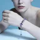 VoxorAI L8 Bracelet en cristal de roche violet naturel artisanal - Violet cristal image 2