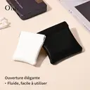 Oirlv Lot de 2 Pochettes de Voyage en Cuir PU pour Bijoux – Sacs Cadeaux Noël/Mariage, Idéal pour Bracelets, Colliers, Boucles d’Oreilles, Bagues, Savons ou Maquillage image 2