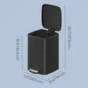 SONGMICSHOME  20L Trash Can, Kitchen Garbage Can, Soft Close and Stays Open, Black image 2