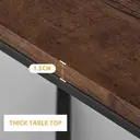 CLIPOP Square Coffee Table for Living Room, Industrial Wooden Sofa Side Table with Metal Frame, Centre Table 80x80x46cm Rustic Brown image 7