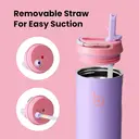 Bottle Bottle Lilac 700ml (24oz) Stainless Steel Insulated Water Bottle with Straw, Lid, and Handle, Suitable For Men And Women For Sports, Travel, And Gym Use image 2