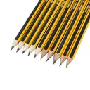 M&G HB Pencils, 12 Pack Pre-Sharpened Wooden Graphite Pencils with Erasers, Hexagonal School Pencils for Writing, Drawing, and Office Use, Yellow and Black Striped image 3