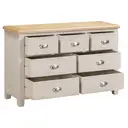 Drawer Chest Windermere 7 Drawers Oak Top Grey/Natural image 3
