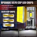 Bullvision Lot de 2 ampoules H7 LED blanc froid 6000 K, 10 000 lm, taille 1:1 image 3