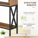 HOMCOM Table Console  Industriel Multi-rangements 120 x 23,5 x 75 cm Bois Noyer image 2