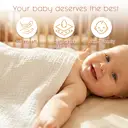 LeBonsoir Lot de 4 serviettes en coton 100 % - Lingettes en mousseline pour bébé - Tissu en coton doux à 6 épaisseurs pour peaux délicates - Serviette de bain 70 x 140 cm - Tissu à repasser 30 x 50 cm - Absorbant, durable, doux - Pour nouveau-nés et tout-petits - Blanc - Lot de 4 (2 serviettes de bain et 2 tissus à repasser) image 3