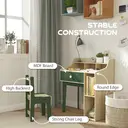 AIYAPLAY Kids Desk and Chair Set, Children Study Table and Chair Set with Hutch, Drawer, Storage Shelves for Studying, Reading, Drawing, for Ages 3-10 Years, Green image 1