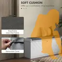 HOMCOM Shoe Bench, Entryway Bench with Flip Drawer, Adjustable Shelf and Seating Cushion for Hallway, Stores 10 Pairs of Shoes, White image 6