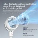 Airmate Luftzirkulationsventilatoren, höhenverstellbar (0,45–1,08 m), 3 Flügel, Reichweite 10 m, Drehregler, abnehmbar & tragbar, Neu eingetroffen image 4