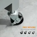 HOMCOM Compact Kitchen Trolley Utility Cart on Wheels with Open Shelf & Storage Drawer for Dining Room, Kitchen, Grey image 6