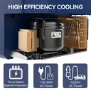 BINGI Camping Fridge 42L,Car Fridge Freezer Portable Refrigerator 12V/24V DC & 100-240V AC For Campervan,Lorry,Boat,travel,Picnic and Home Use, -18℃ to 15℃ image 4