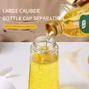 BJ Flacon à huile en verre 630 ml, ouverture et fermeture automatique, pour huile, sauce, vinaigre et assaisonnement, blanc image 6