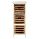 Interiors by Premier Storage Unit Portsmouth 3 Drawer White/Natural image 0