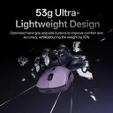 Souris gaming sans fil RAPOO VT2 MAX, véritable fréquence de rafraîchissement 8K, poids plume de 53 g, jusqu'à 750 h d'autonomie, microcontrôleur Nordic nRF54L15, commutateur optique 120 millions de clics, 10 boutons programmables, compatible macros - Violet image 5