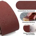 WORKPRO Sandpaper Rolls, 4 Sandpaper Rolls 93 mm x 5 m, Grit 60/120/180/240, for Hand Sanders, Orbital Sanders, Sandpaper for Wood, Metal, Paint image 3