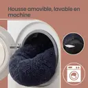 SONGMICS Lit donut et coussin lavable pour animaux gris foncé - 80 cm  image 6