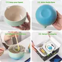 TEANAGOO Kit matcha cérémonie avec fouet et bol, 7 pièces - Bleu dégradé image 5