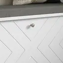 HOMCOM Shoe Bench, Entryway Bench with Flip Drawer, Adjustable Shelf and Seating Cushion for Hallway, Stores 10 Pairs of Shoes, White image 8