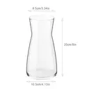 INPROB Vase en verre transparent - 20 cm image 1